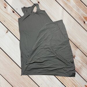 Banana Republic L olive cotton & modal maxi dress